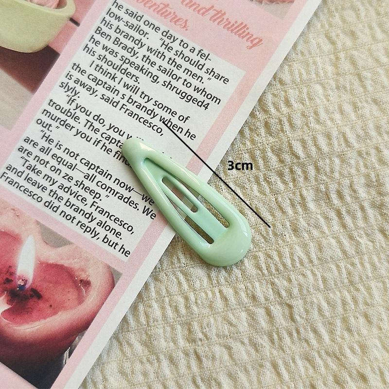 3cm Oil Drop Baby BB Clip Glossy Simple Cute Children's Small Non-Damaging Hair Clip Side Bangs Clip