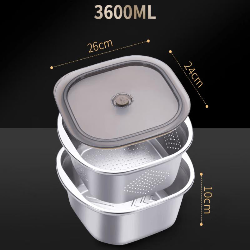 LISM Double-Layer Square Sealed Food Storage Container