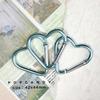 Heart-Shaped Colorful Backpack Keychain with Aluminum Alloy Snap Hook - Outdoor Carabiner Jewelry Pendant
