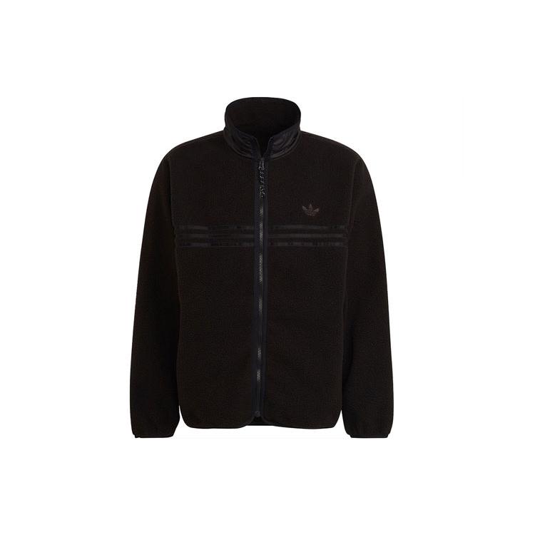 Мужские черные вельветовые куртки Adidas Originals с воротником-стойкой, средняя модель HF9216 S