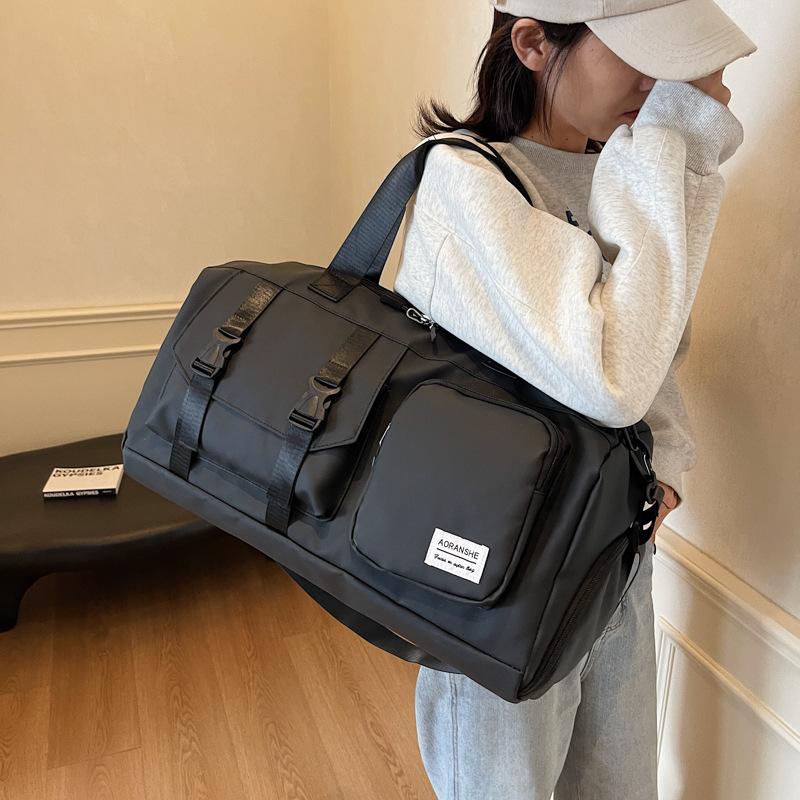 Dry and Wet Separation Outdoor Sports Fitness Bag, Large Capacity Hand-held Travel Bag, Can Be Putt Rod and Shoe Bin