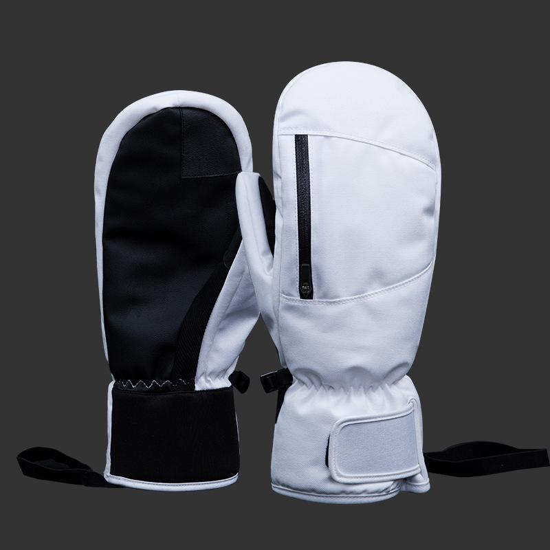 Waterproof Winter Ski Gloves: Durable, Warm, Touchscreen-Compatible, Single & Double Board Five-Finger Mittens.