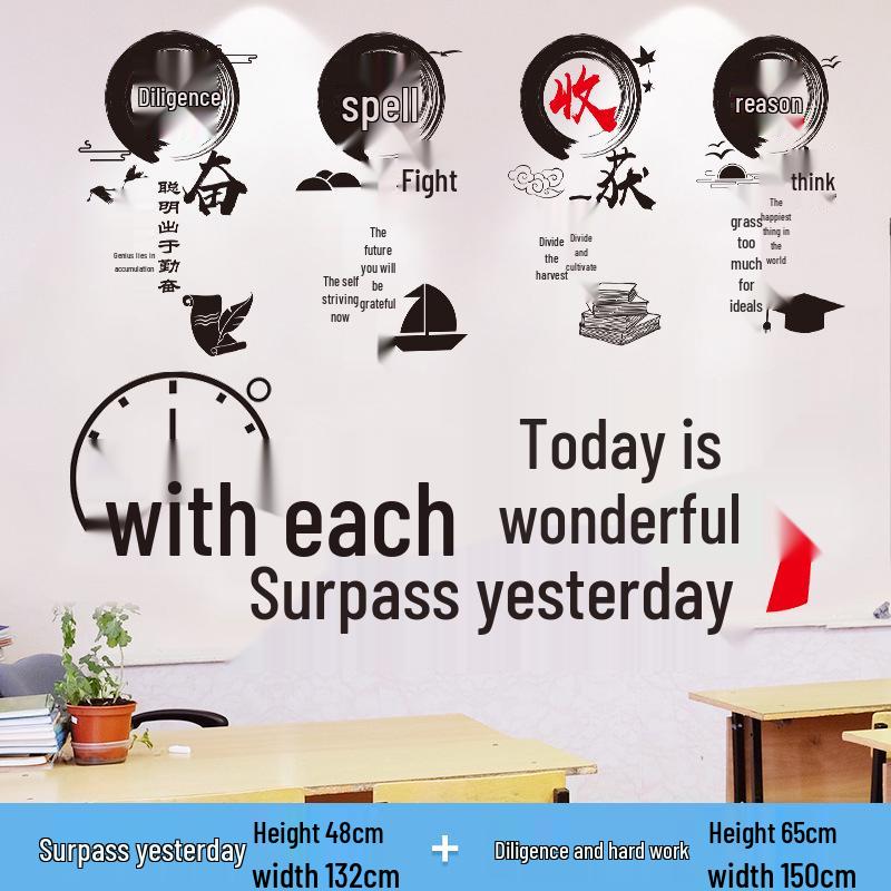 Inspirational Quotes Wall Stickers for Classroom and Office Decor