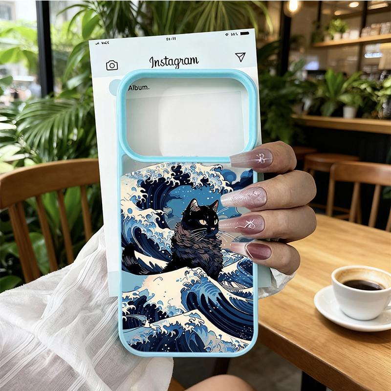 Retro Van Gogh Black Cat Phone Case For iPhone 17 Pro 17Pro Max 17 17Air Cute Animal Shockproof Clear Hard Back Covers Coque