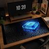 Large Gaming Mouse Pad Neon Blue CPU Circuit Board Game Table Mats XXL Rubber Anti-slip Laptop Keyboard Mousepads Long Desk Pads