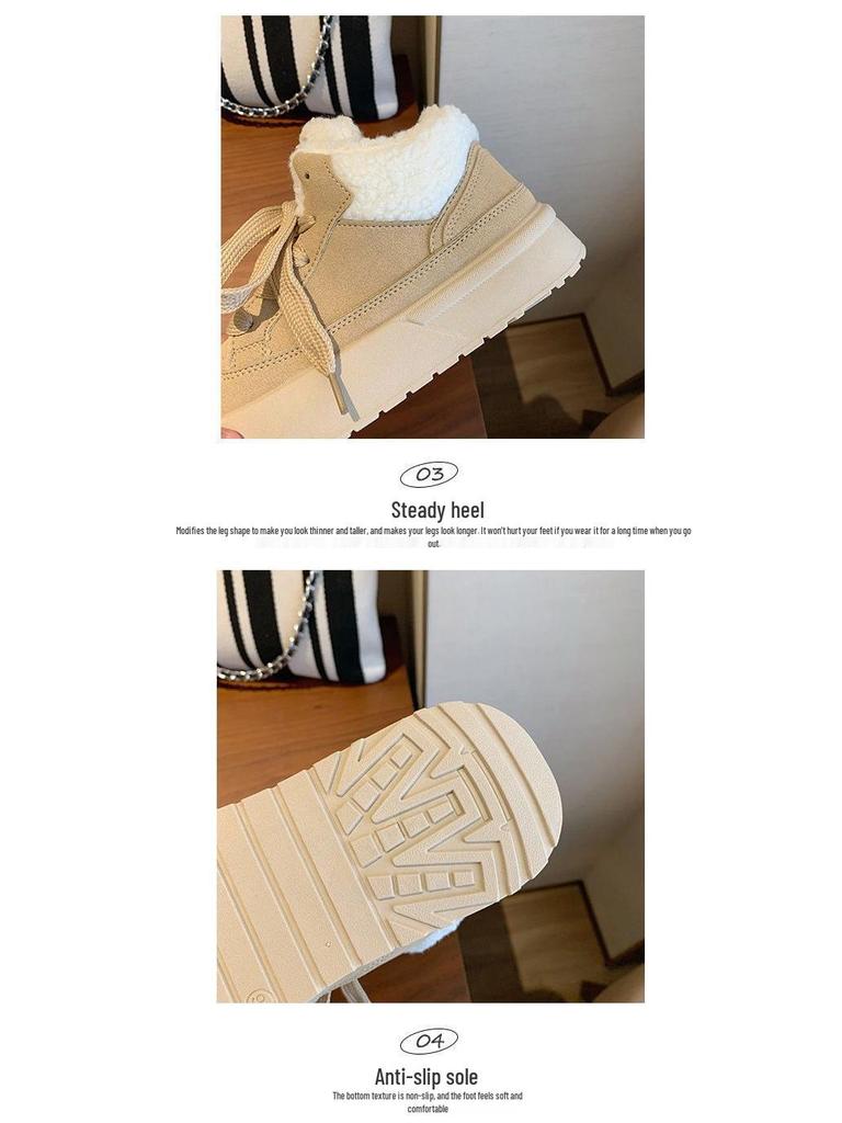 Women's Thick-Soled Fleece-Lined Winter Snow Boots - Casual Fashion Furry Shoes