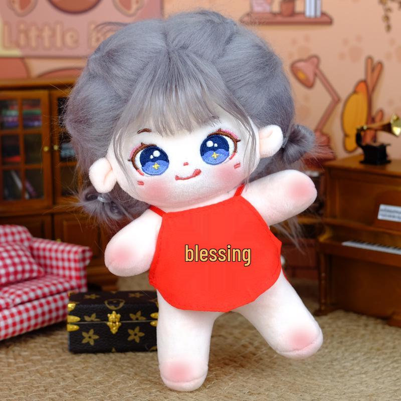 20cm Cute Cotton Plush Doll Outfit with Dress and Pants