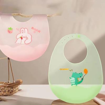 Silicone Baby Stuff Soft Baby Food Napkin Cartoon Children Food Apron Baby Feeding Stuff