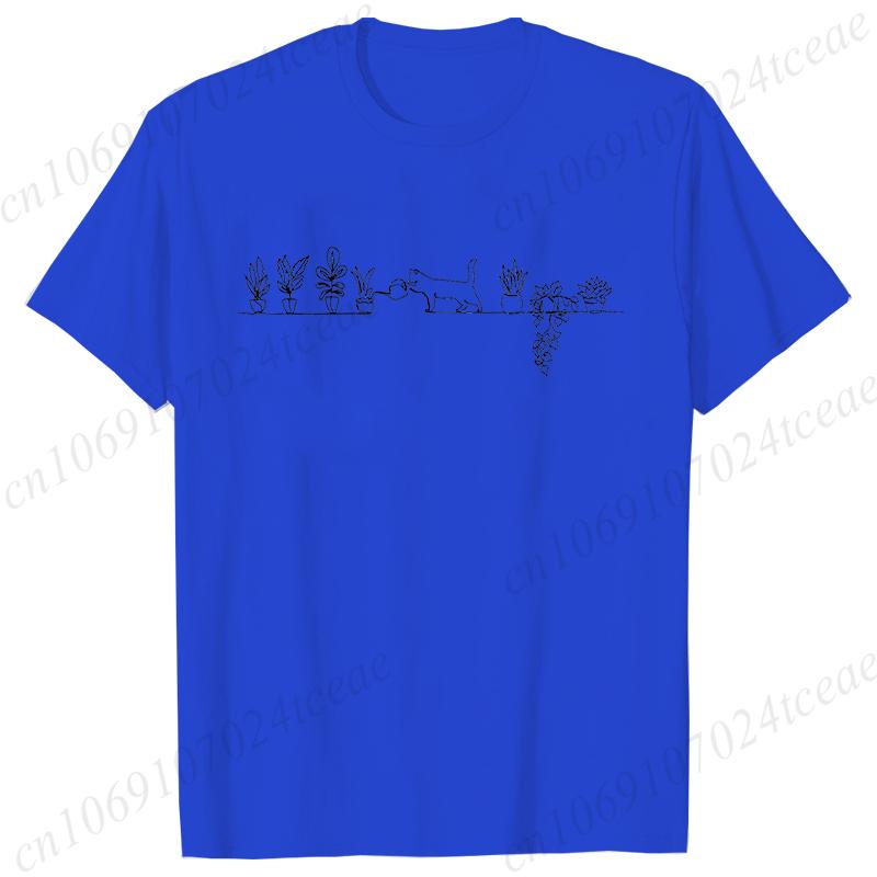 

Кошка Поливает Растения Футболки Растениевод Садоводство Футболка Суккуленты и Кошка Футболка Кошки и Растения Одежда для Женщин Футболка 4XL