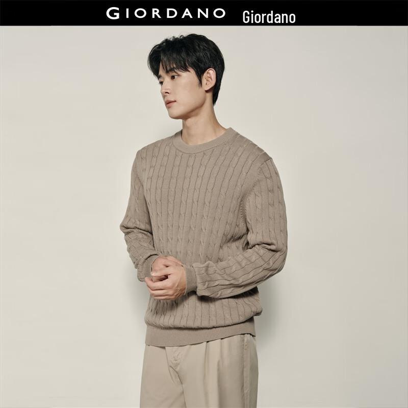 

Giordano Men s Preppy Cable Knit Crew Neck Sweater L