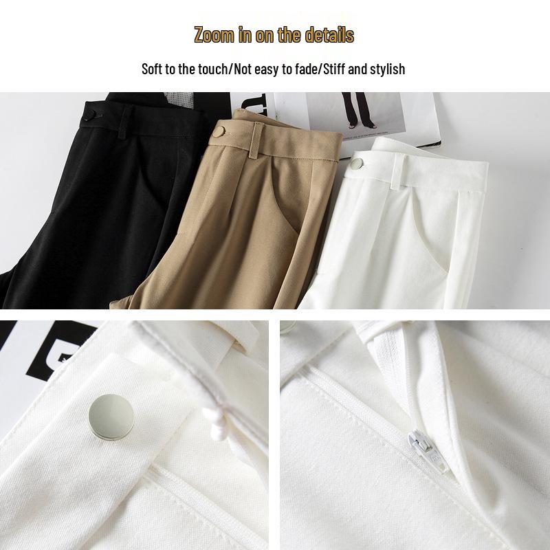 Women's Spring High-Waisted Slim Cigarette Pants - Versatile, Slim-Fit, Straight-Leg Suit Pants