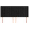 Vidaxl Wingback Headboard, Black, 203X16X118/128 Cm, Velvet