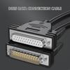 95AF DB25 Extension Cable 25Pin Male/Female Connectors Wire Line 26AWG Stable Data Transfer for Printers Aviation