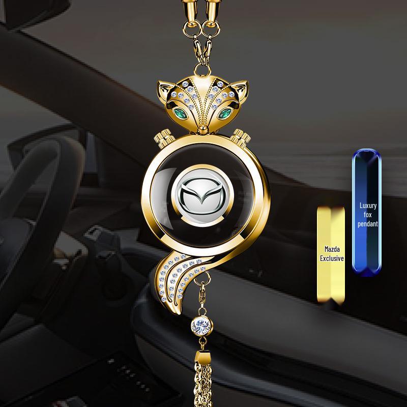 Fox Crystal Car Air Freshener Pendant - Rearview Mirror Hanging Ornament