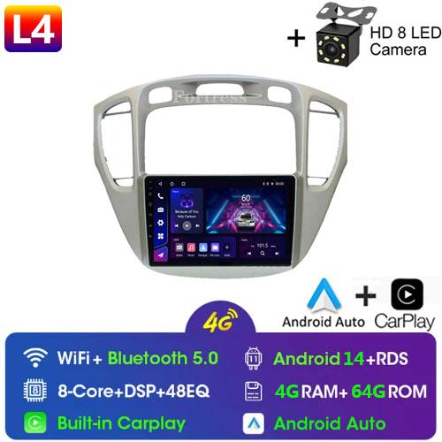Fortress For Toyota Highlander 1 XU20 2001-2007 Multimedia Video Player Navigation Stereo 2 Din DVD Head Unit Android Car Radio