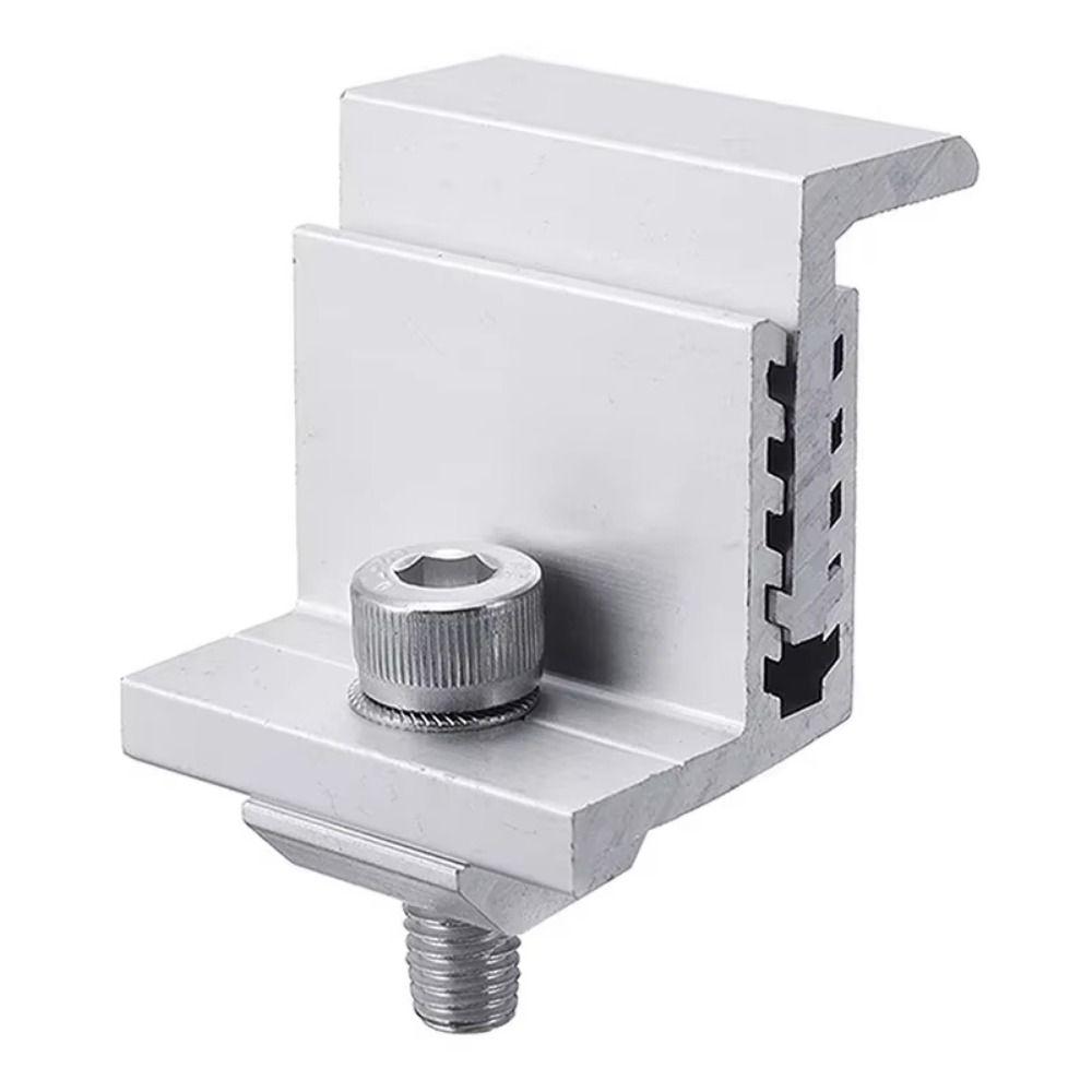 4Pcs Adjustable Solar Panel Clamps Aluminum Solar Rail End Clamps  Solar System Accessories