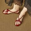 Krazing Pot Cow Skin Thick Med Heels Peep Toe Summer Size 42 Brand Shoes Concise Design Gladiator Elegant Women Sandals
