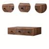 Natural Wood Desk Organizers With Spacious Compartments For Stationery And Cosmetics