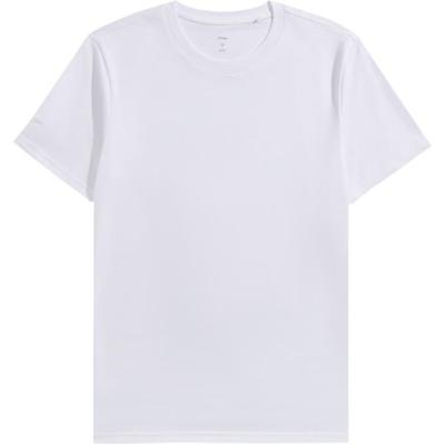 Lining Group Purchase Series Solid Color Round Neck Loose Short Sleeve T-Shirt Unisex Tops White AHSUA49-1
