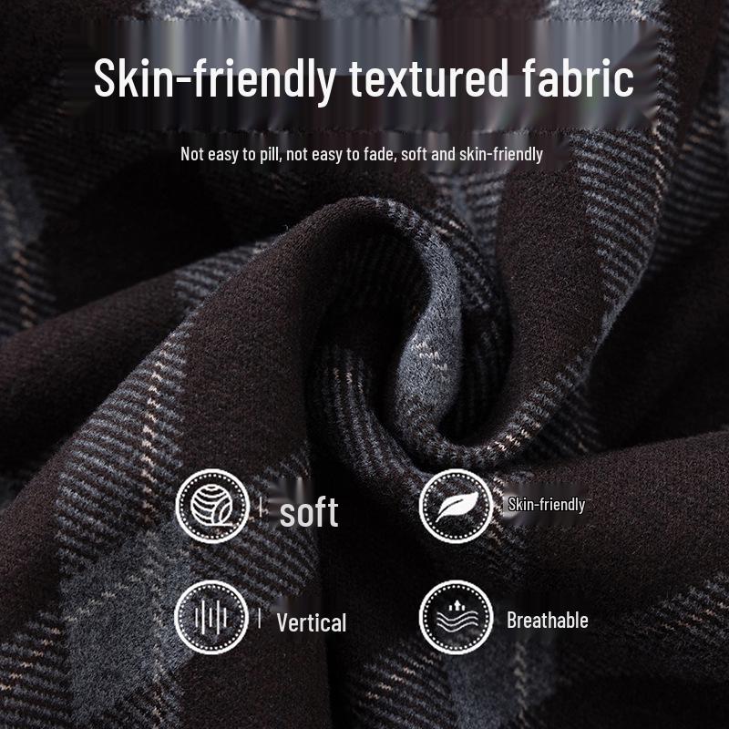 Women's Plaid Wool Hip-Hugging Half Skirt with Elastic Waist and Back Slit, 2025 Winter Collection