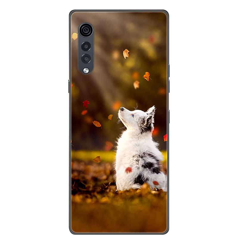 For LG Velvet Luxury Phone Case Black Soft Silicone TPU Back Cover for LGVelvet 5G Funda LMG910EMW Protector Capa Cartoon Coque