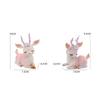 AEE4-Deer Figurines Miniature Deer Family Figures Mini Reindeer Statues Desktop Ornament For Gifts Home Office Car Decor