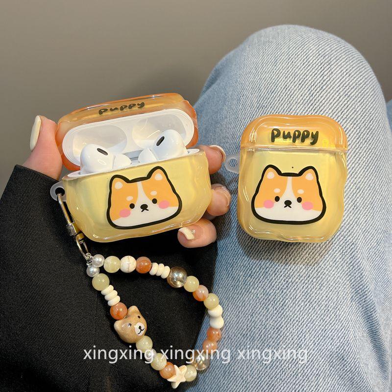 Fun and Cute Cartoon Corgi for Apple Bluetooth Airpodspro2 Protective Case Airpods4 Earphone Case 3 Generation