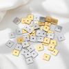 25pcs 50pcs 8mm Stainless Steel Square Flat Spacer Beads Loose Beads Hole 1.3mm Gold Color Bead for Jewelry Making DIY Wholesale