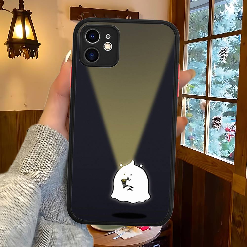 Popular Cute J-Joke B-Bear For IPhone 11 12 13 14 15 16 Pro Max Plus Matte Translucent Phone Cover