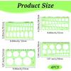 Geometric Drawings Templates, 4 Pcs Circle Shape Stencils Measuring Geometry Rulers for Drawing Plastic Circle Template Drafting Templates for Design