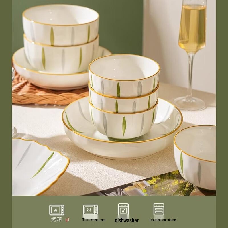 Sherry Ceramic Rice Bowls 4.5-inch, Set of 10