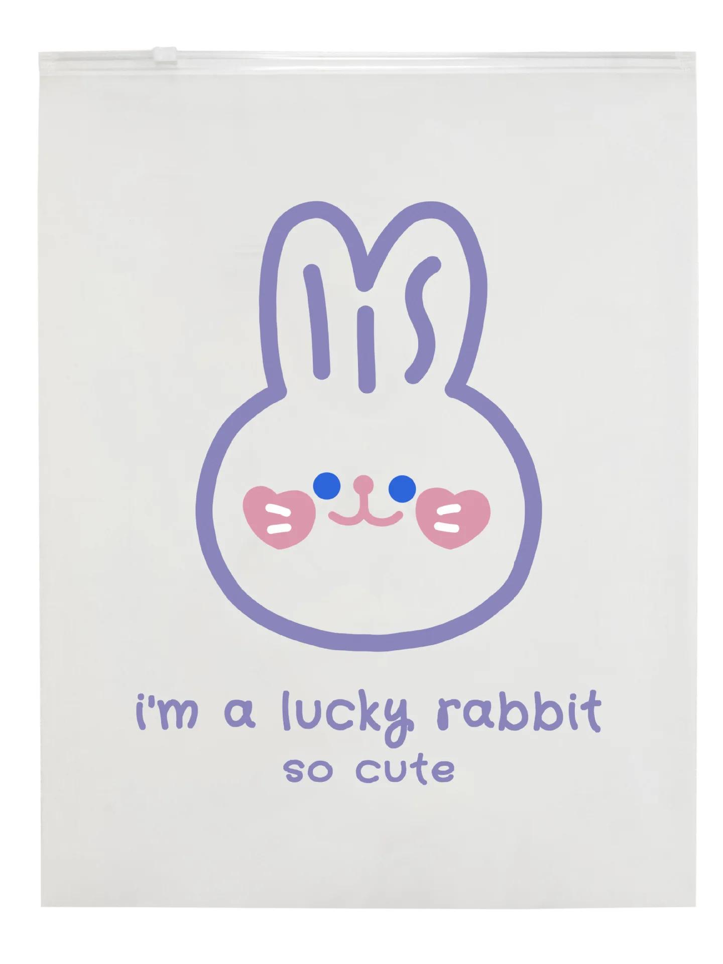 

3 шт., прозрачные сумки для хранения, водонепроницаемые отдельные сумки из ЭВА для путешествий, милый мультяшный медведь, кролик, одежда, обувь, нижнее белье, сумки-органайзеры 34*45cm