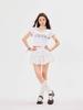 Mini Skirt Women Summer Kawaii Lace Mesh Patchwork Sexy White High Waist A-line Lolita Ruffle Skirt