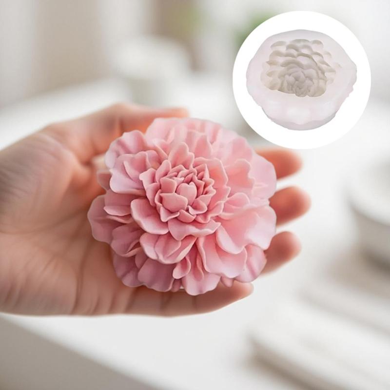 Food Grade Silicone Florals Shaped Candle Making Mould For Home Decoration Craft