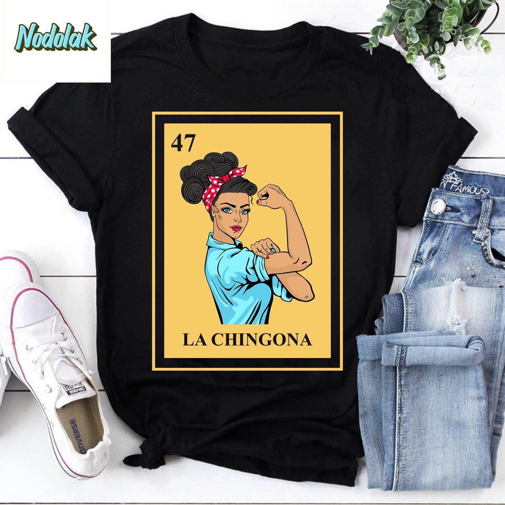 Mexican La Chingona Lottery Traditional Feminist Latina Vintage T-Shirt, Mexican La Chingona Shirt, Feminist Shirt, Strong Women Mexican