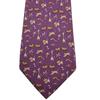 Salvatore Ferragamo Animal Pattern silk tie purple silk mens Used