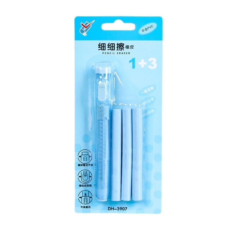 

Creative Pencil Erasers Stationery Erasers Retractable Erasers with Erasers Refills School Office Supplies for Students
