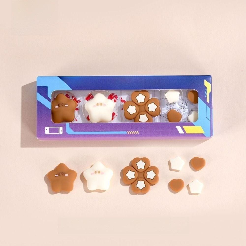 Soft Button Caps Protective Shell ABXY Key Sticker Cute Cross D-pad Cover  Game Accessories