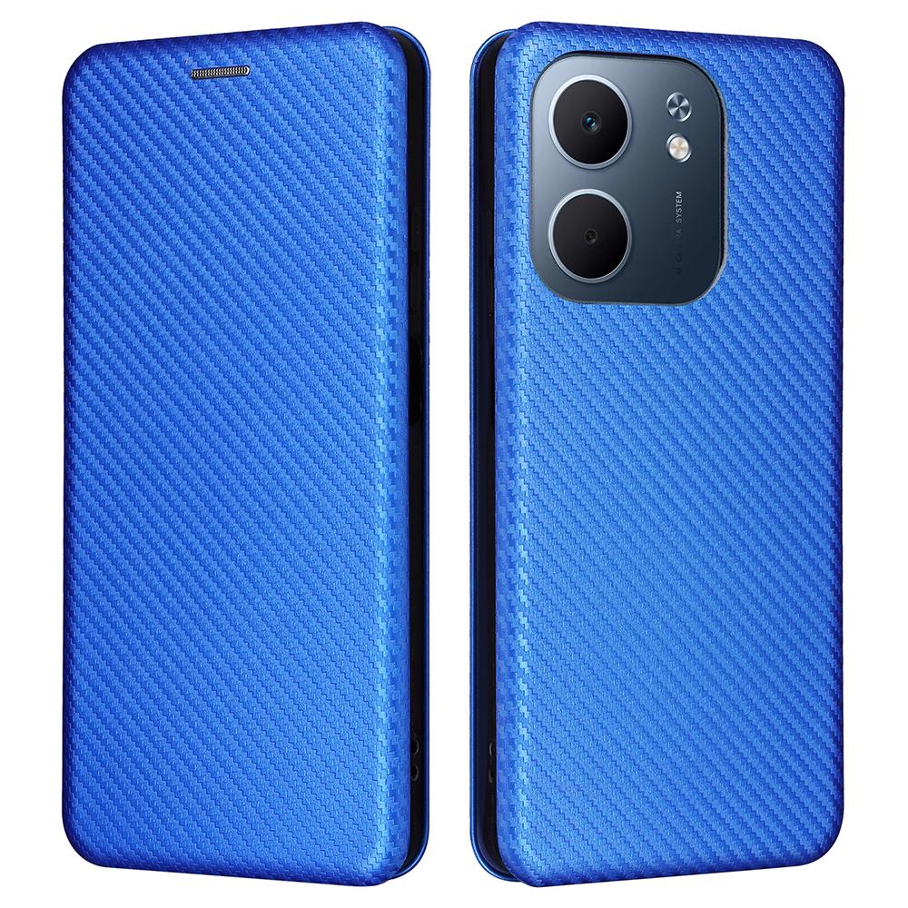 For Oppo A5x 5G/4G Case Carbon Fiber Texture Drop-Proof PU Leather Phone Cover