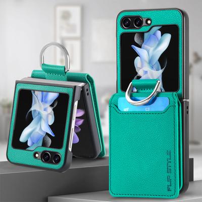 For Samsung Z Flip 5 Anti-Scratch Wallet Case for Samsung Galaxy Z Flip 5 Flip5 Zflip5 Card Slot Cell Phone Cover Funda