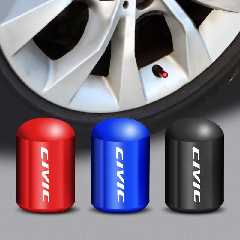 4PCS Car Wheel Tire Valve Caps Tyre Stem Covers Auto Interior Accessory For Honda Civic Fk7 Fit Fk2 Mugen Fk8 Type R Accord Crv rlsh58