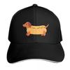 Hotdog Weiner Dog Baseball Cap Contrast Two Tone Brim Snapback Flat Bill Strapback Dad Hat