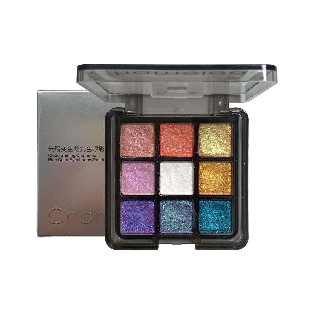 Nine Color Chameleon Glitter Pearlescent Eyeshadow Palette For Stage Performance