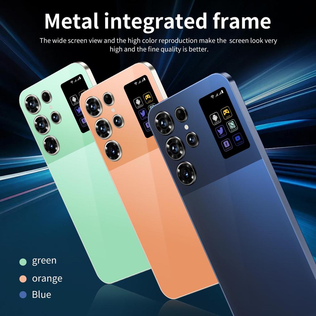 S26 Ultra 5G Smartphone: Android 7.3, 16GB RAM, 1TB Storage, Large Screen, Flagship Model.