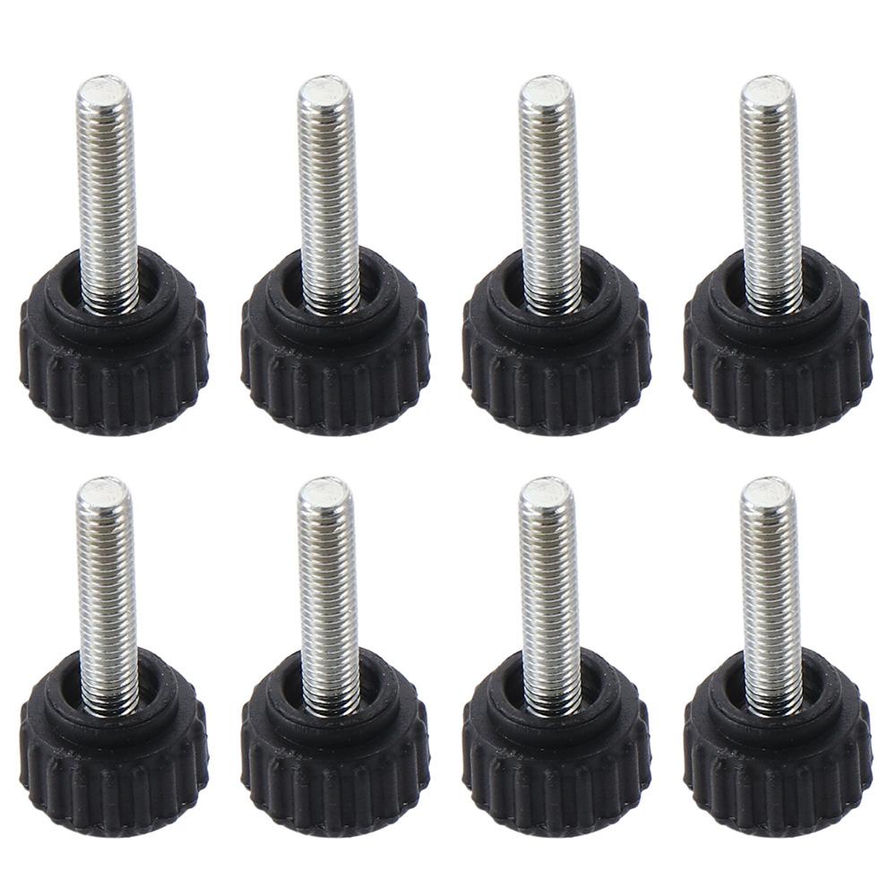 8Pcs Black Clamping Knobs M5 Thread Length Screw Grip Thumb Screw Knurled Thumb Screws Furniture