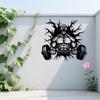Iron Bodybuilder Wall Art Sculpture Weatherproof Outdoor Indoor Gym Decor Gift