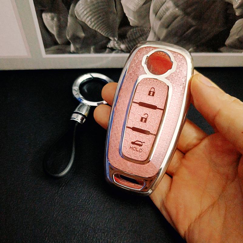 Luxury Key Case Tpu For Nissan Versa Maxima Rogue Armada Sentra Qashqai X-Trail 3 4 Button Remote Car Key Case Cover