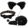 Coda di Volpe Carina Plug Anale Fiocco Orecchie da Gatto Morbide Fasce per Capelli Collare Cosplay Erotico Accessori per Coppie Giocattoli Sessuali Sm per Donna Uomo