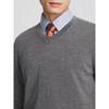 YOUNGOR Men's Washable V-Neck Wool Sweater
