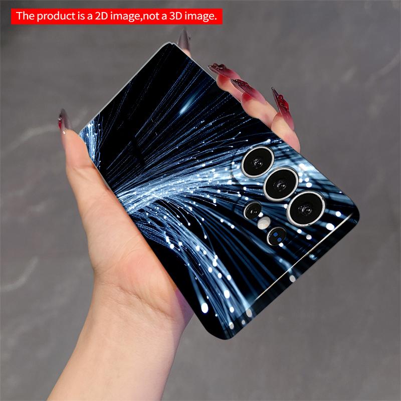 2DFlat Samsung Phone Case Fiber Optic Light Burst Design Applicable To Galaxy S22 S23 S24 S25ULTRA S26 A12 A13 A14 A15 A16